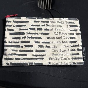 Out of Print Banned Books canvas zippered pouch bag Color Purple The Jungle